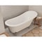 Anzzi Diamante 67.32 in Slipper-Style Acrylic Claw Foot Tub in White FT-CF131FAFT-CH - alternate 1